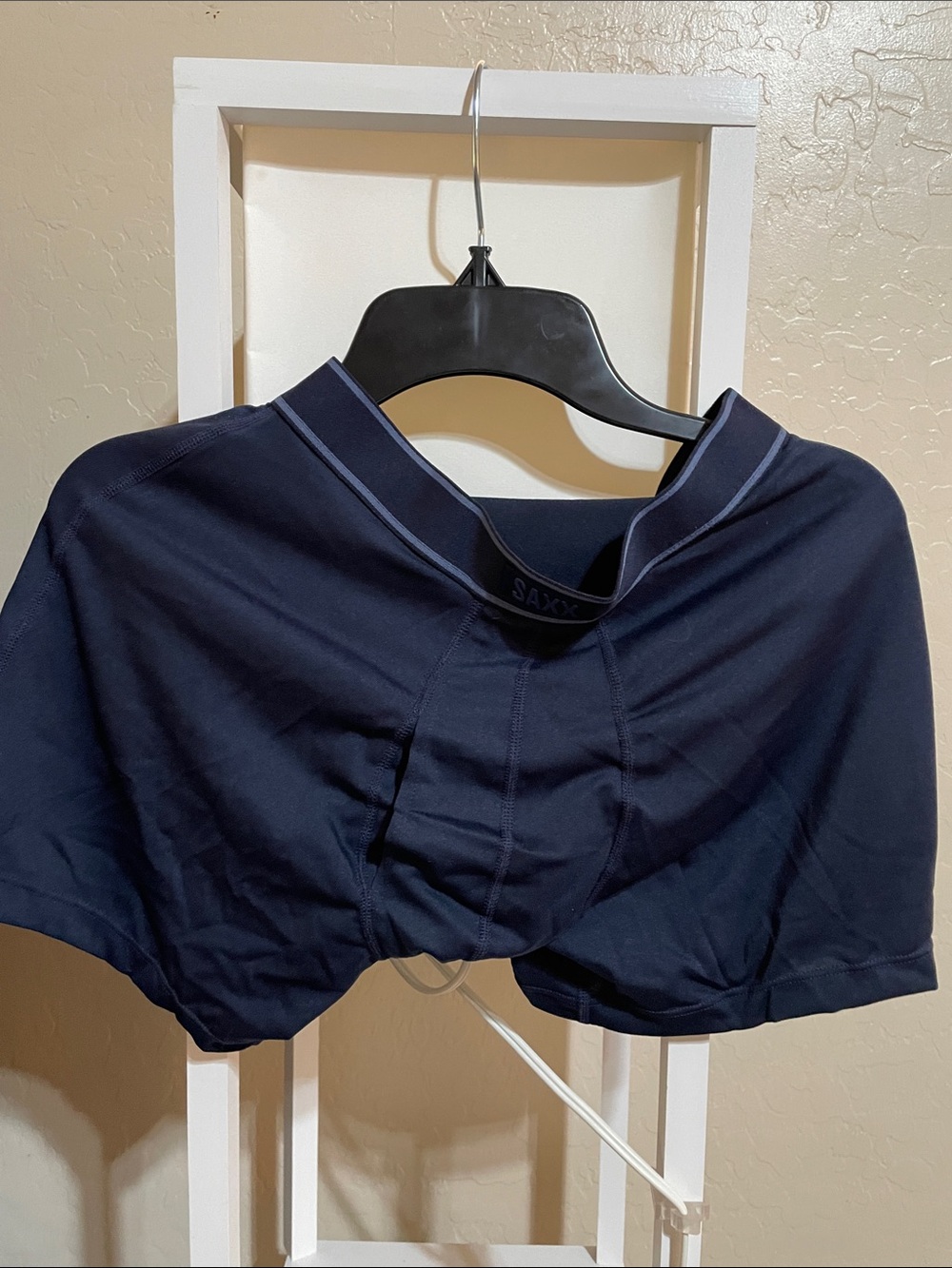 Saxx Navy Boxer-Style Performance Top with Contrast Trim